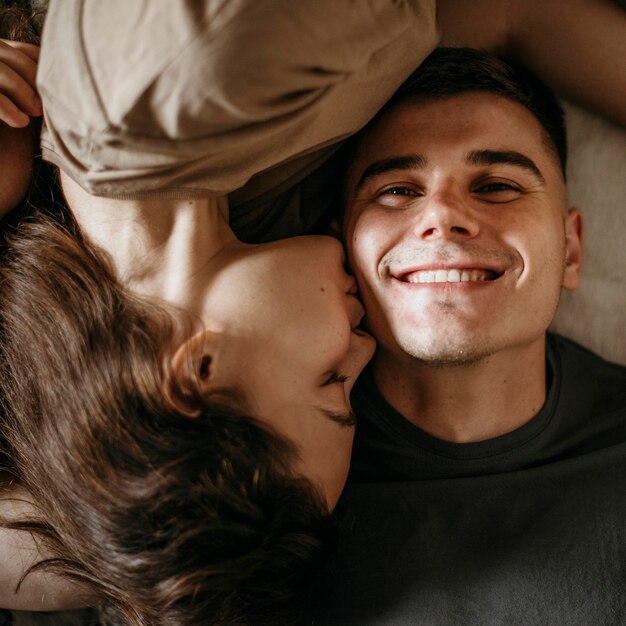 Adorable young couple in love