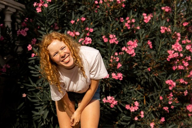 Adorable young girl smiling