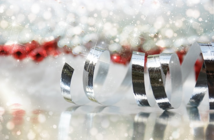 Free Photo adorno plateado de navidad