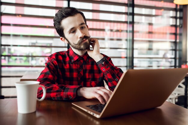 adult beard business busy businessman