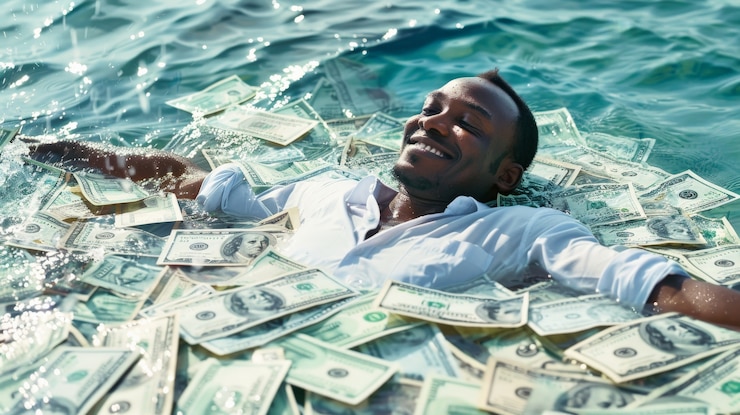 Free Photo adult having lots of money