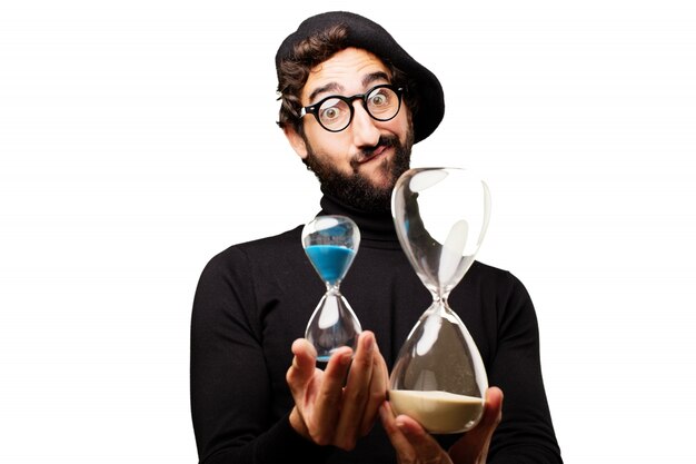 adult time clock hourglass hour