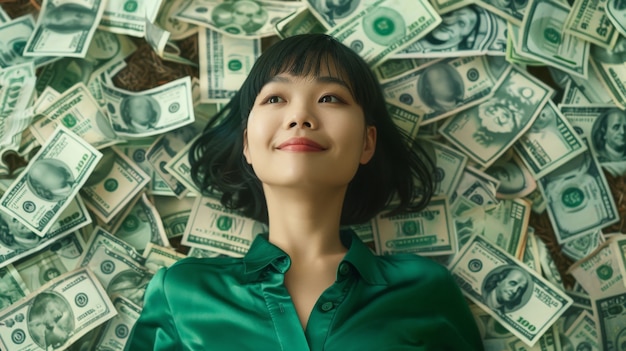 Free photo adult with loths of money