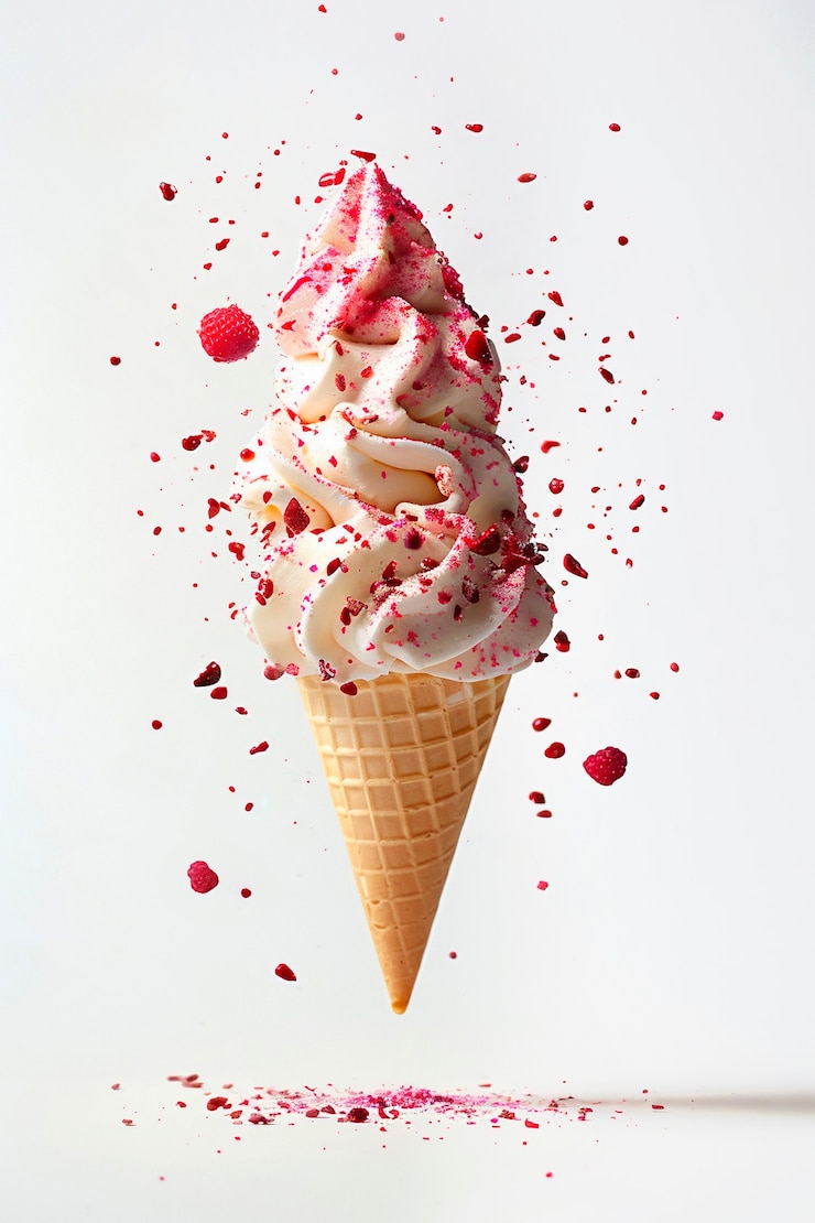 Free Photo advertisement for dessert with ice cream