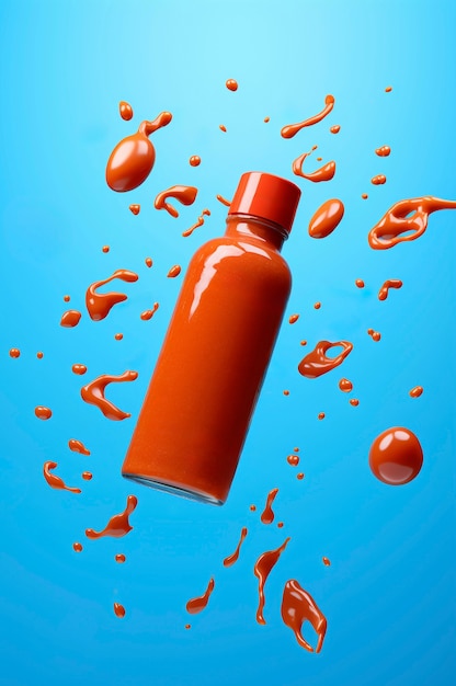 Free photo advertisement for sauce with bottle