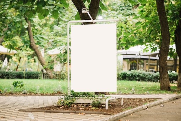 Free photo advertising panel in park