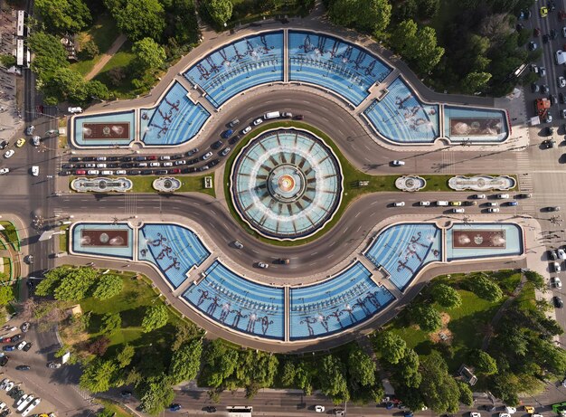 Вид с воздуха на центр Бухареста, Румыния