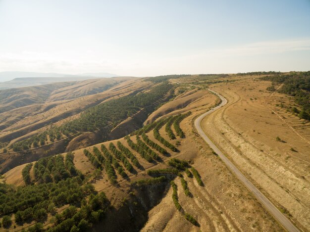 Aerial landscape in Crimea