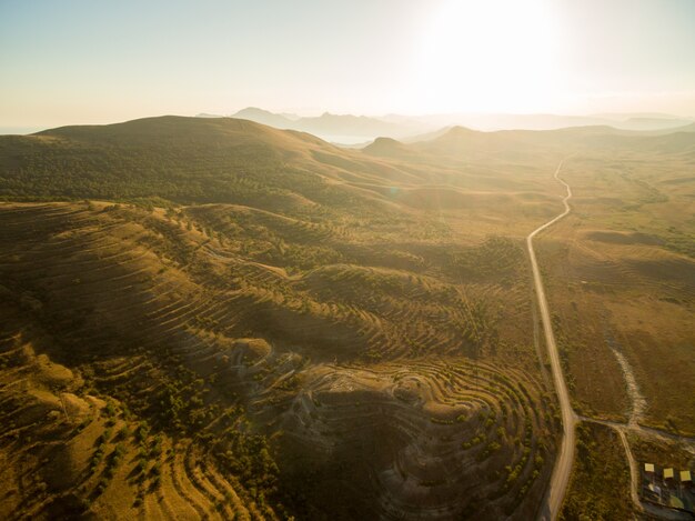 Aerial landscape in Crimea