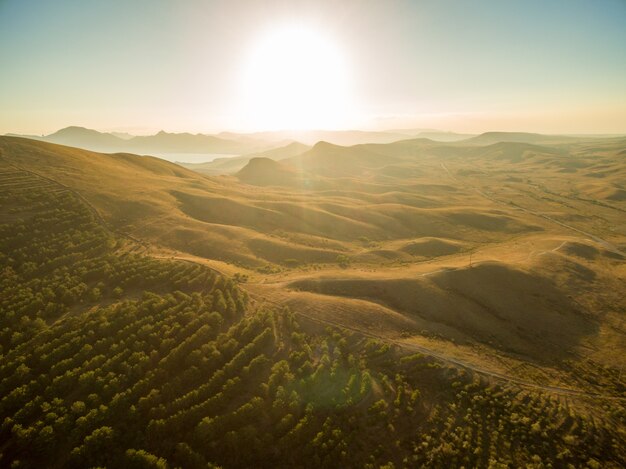 Aerial landscape in Crimea