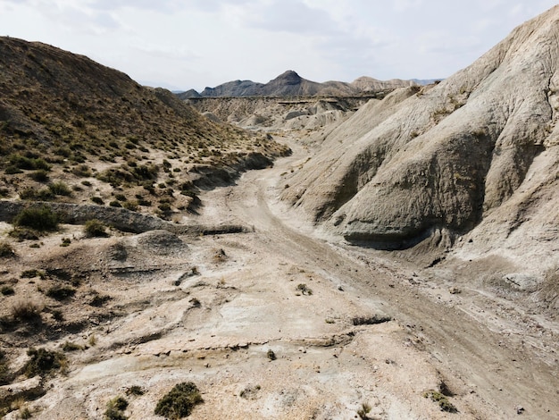 Aerial scenery view of mountains