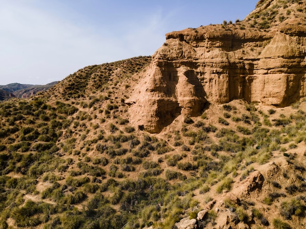 Aerial scenery view of mountains