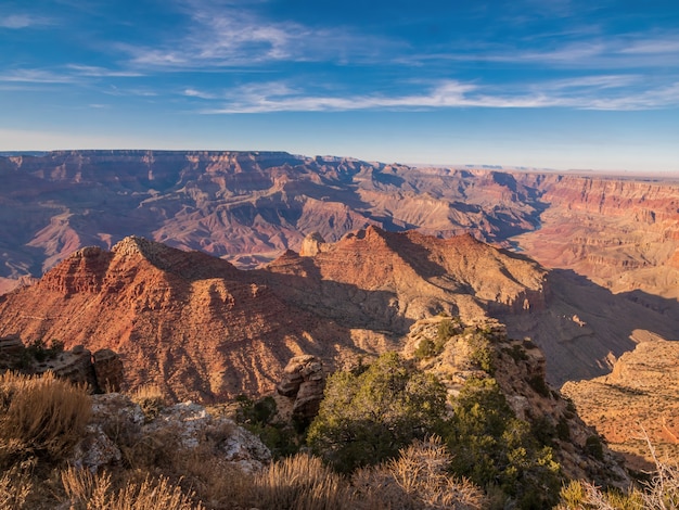Free photo aerial shot of the grand canyon national park in the usa