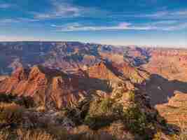 Free photo aerial shot of the grand canyon national park in the usa