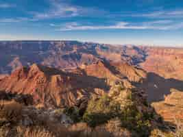 Free photo aerial shot of the grand canyon national park in the usa