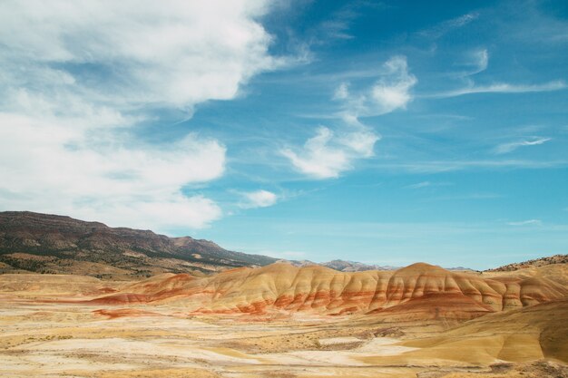 Aerial shot of the John Day Fossil Beds National Monument in Oregon, USA