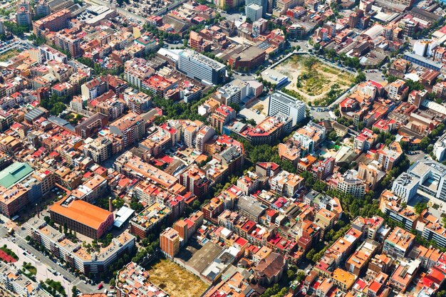 Aerial view of   Barcelona cityscape. Catalonia