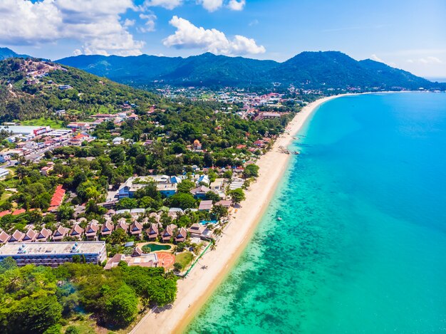Aerial view of beautiful tropical beach 