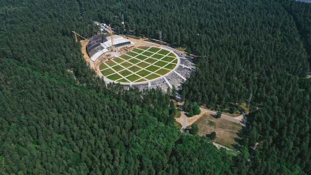 Free photo aerial view of big construction site