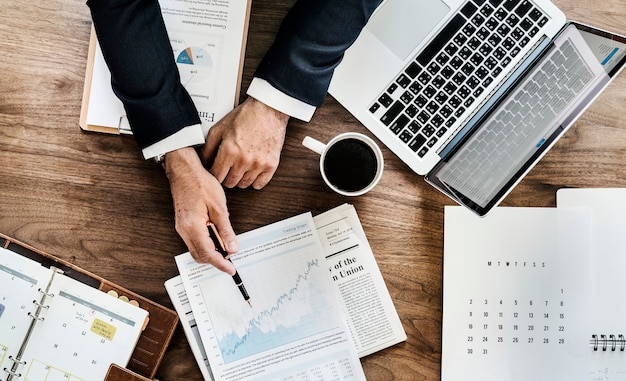 business plan clip art Free photo aerial view of business data analysis graph