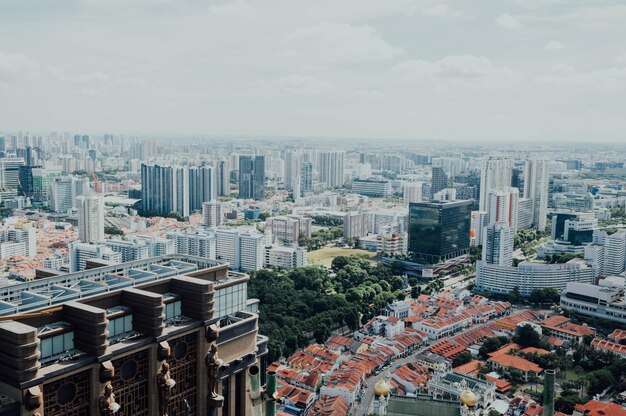 Aerial view of the city