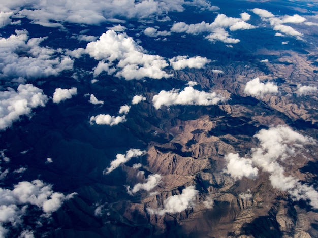 ユタ州コロラド川の航空写真