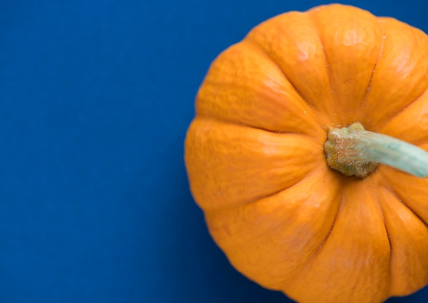 Aerial view of fresh pumpkin