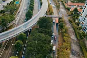 Foto gratuita vista aerea delle autostrade