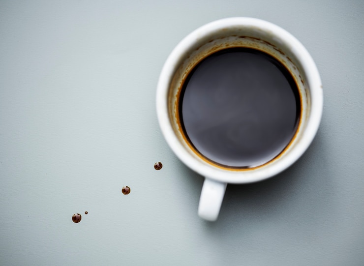 Free Photo aerial view of hot coffee