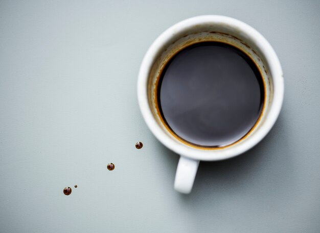 ホットコーヒーの航空写真