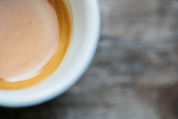 ホットコーヒーの航空写真