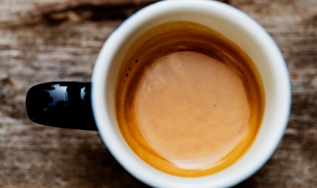 ホットコーヒーの航空写真