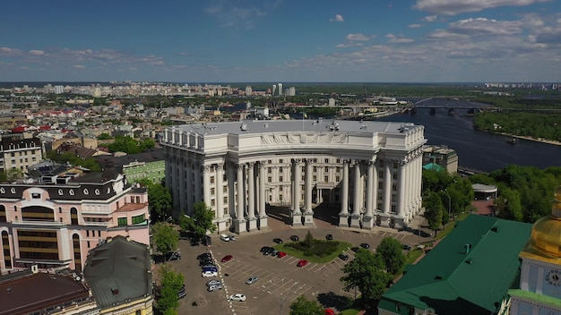 Aerial view of Sofia Square and Mykhailivska Square