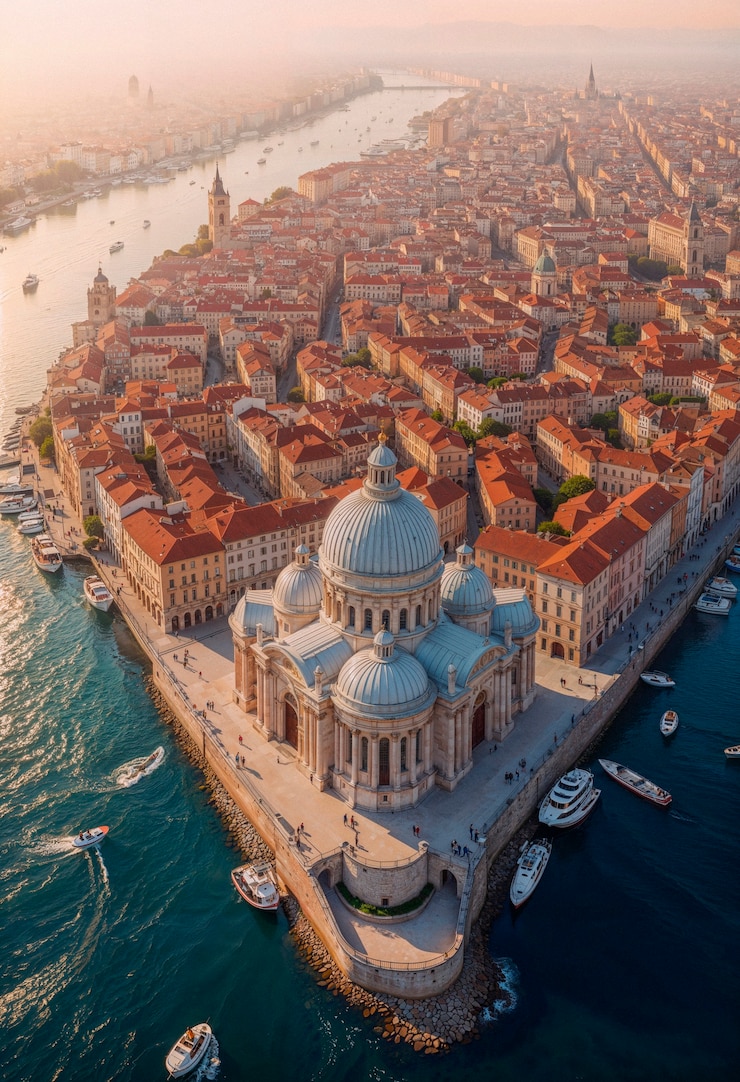 Free Photo aerial view of venice, italy