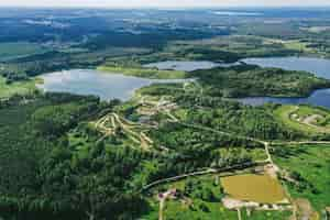 Free photo aerial view of village