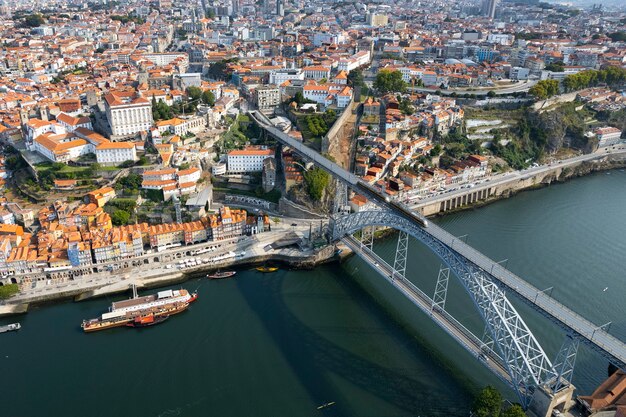 Воздушный вид на Порту, Португалия, Европа