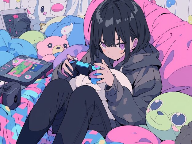 エステティックなアニメキャラクターゲーム