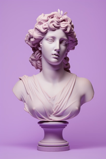 Foto gratuita sfondo estetico del busto greco
