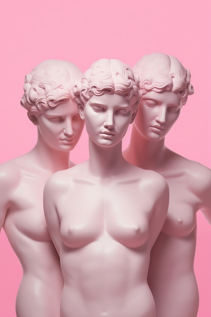 Aesthetic background of greek bust