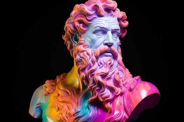 Aesthetic background of greek bust