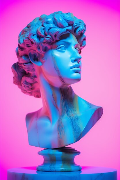 Aesthetic background of greek bust