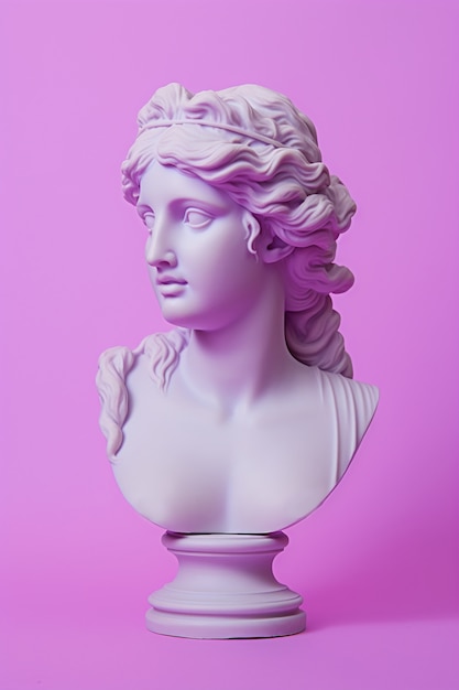 無料写真 ギリシャの胸像の美的背景