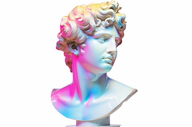 Aesthetic background with greek bust