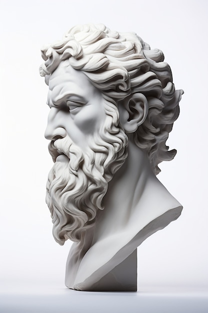 Free photo aesthetic background with greek bust