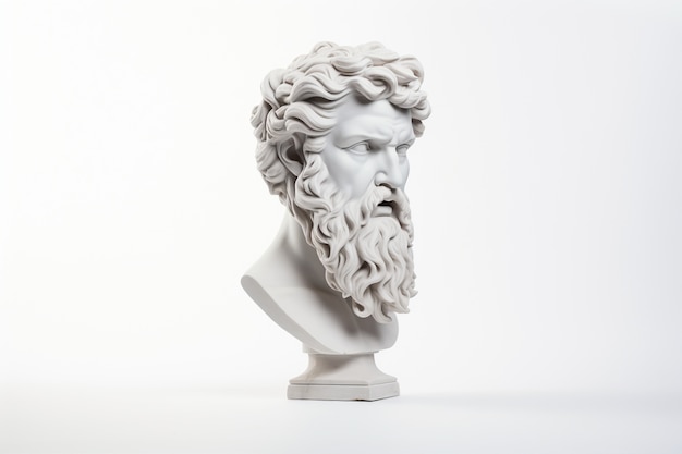 Free photo aesthetic background with greek bust