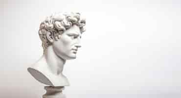 Foto gratuita sfondo estetico con busto greco