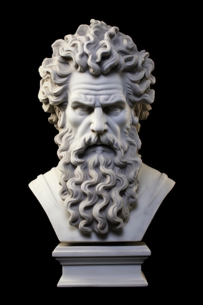 Free photo aesthetic background with greek bust