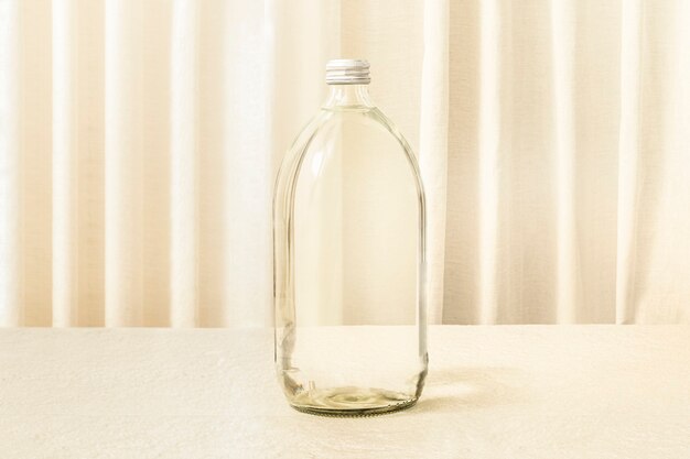 Эстетическая прозрачная стеклянная бутылка, домашний декор