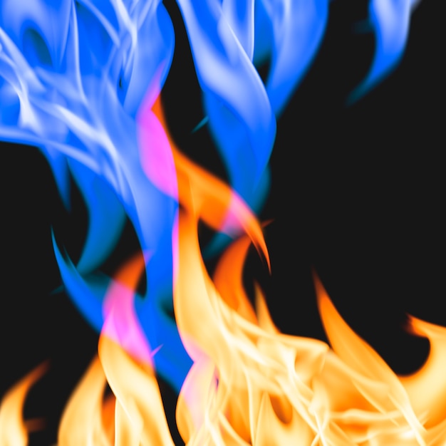 Aesthetic flame background, blazing blue fire