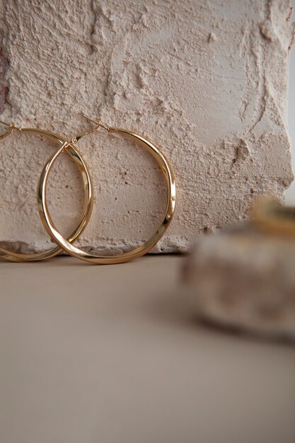 aesthetic golden earrings assortment